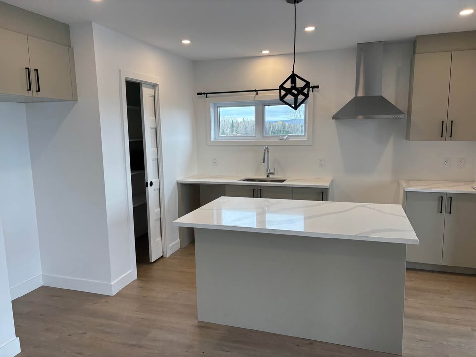 Cuisine dans un appartement de l'immeuble L'Horizon.